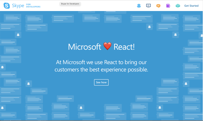 Skype is built with React Native