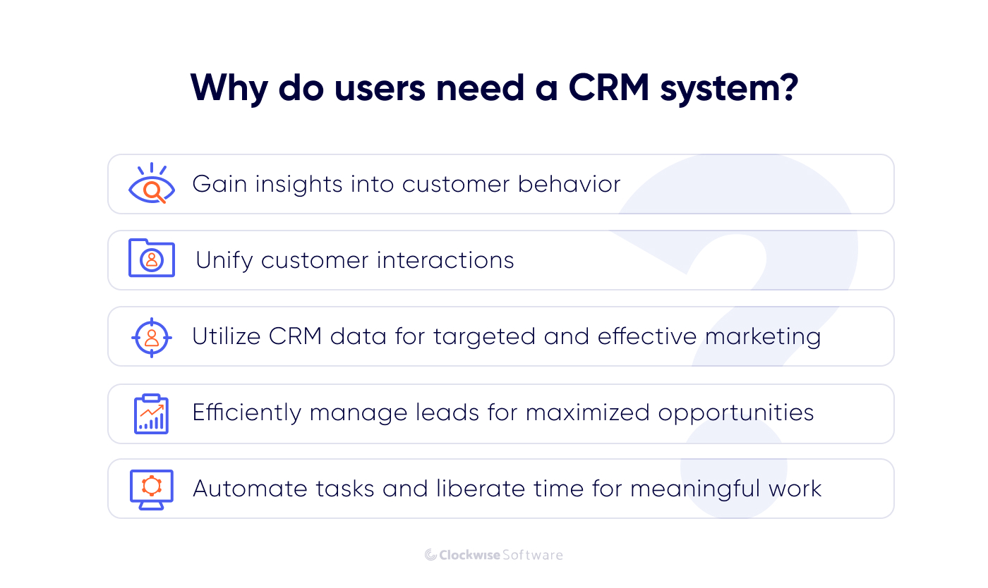 why do users need a crm