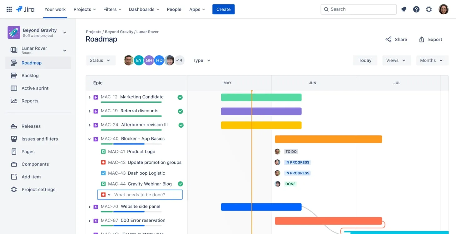 jira product roadmap