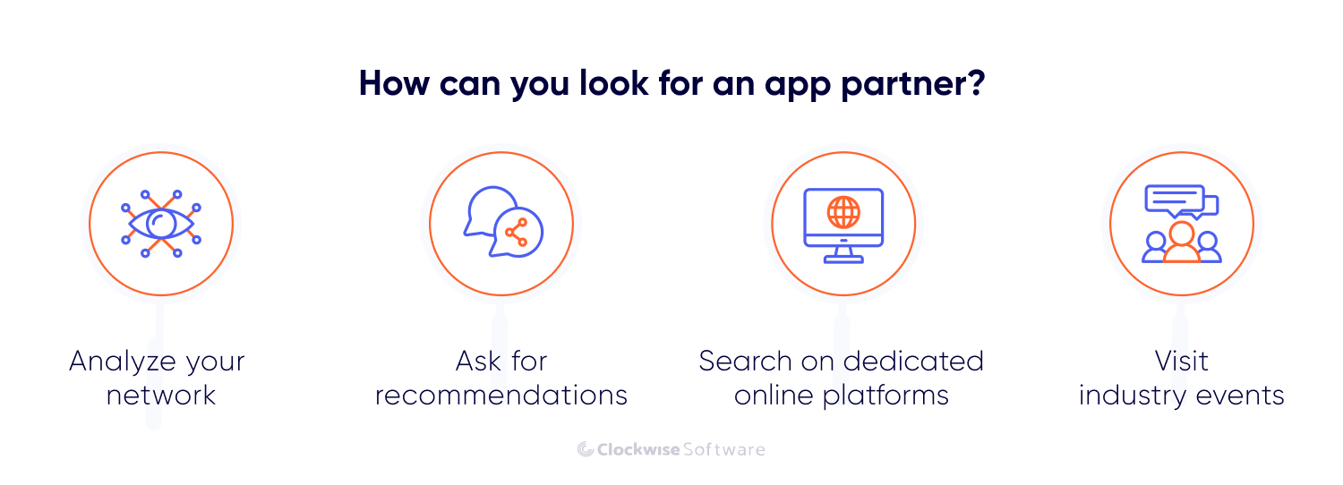 how can you look for an app partner.