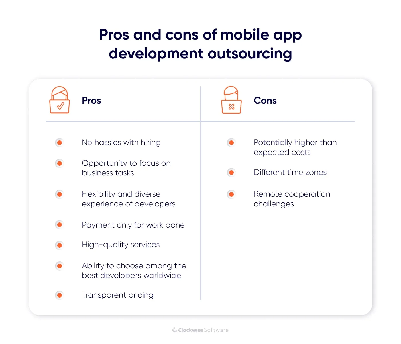 pros and cons of mobile app development outsourcing