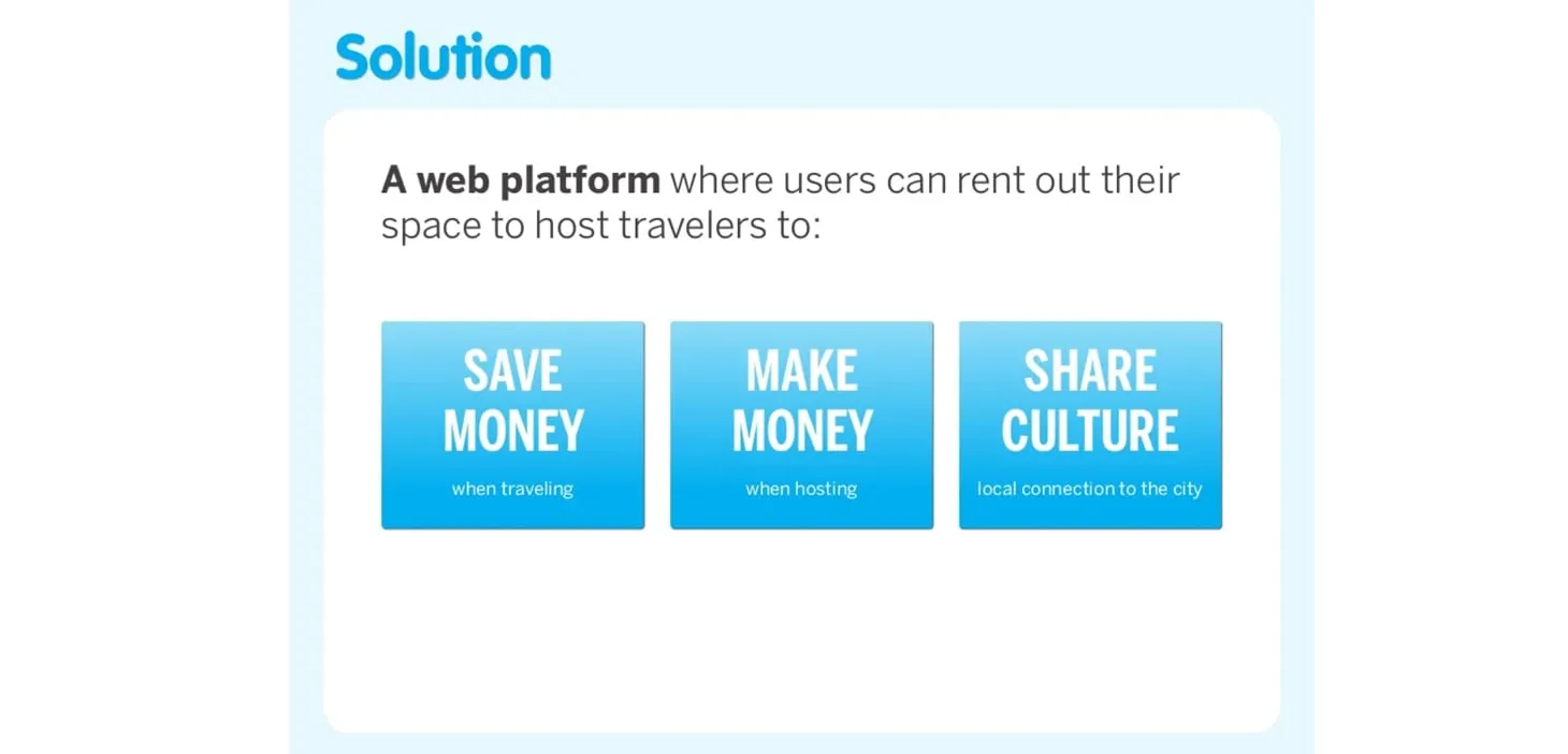 airbnb pitch solution block