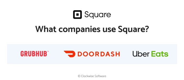 Companies that use Square as payment gateway