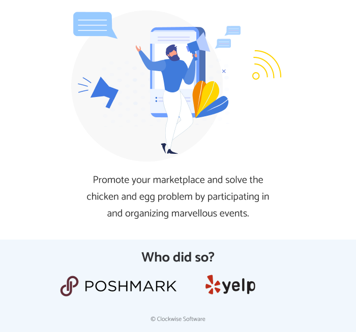 Solve the chicken and egg problem for a marketplace startup