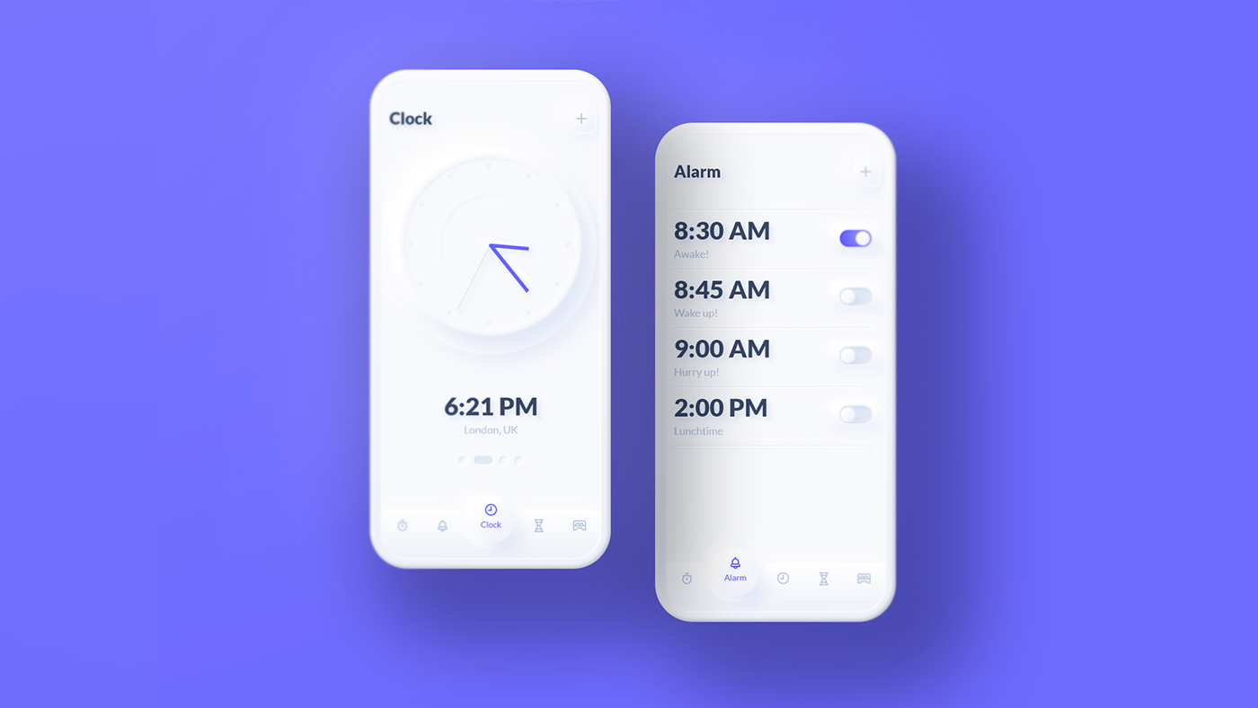 neumorph clock